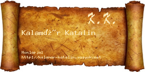 Kalamár Katalin névjegykártya